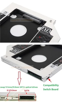 Ploščo Plošča Faceplate SATA 2. Trdi Disk HDD SSD Optična Caddy Nosilec za Lenovo G50-30 G50-45 G50-70 G50-75 G50-80 G70-80 4