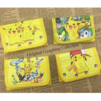 Pokemon srčkan Denarnice Anime Pikachu Slika Kovanca Torbici Fantje Dekleta Sim paket rojstni chrismas darilo za otroka igrača naključno eno