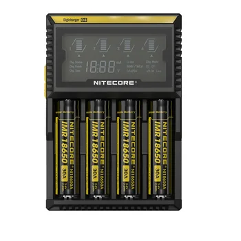 Polnilec za baterije NITECORE D4 Digicharger LCD Zaslon, Baterijo, Polnilnik Za LI-ion 26650, 22650, 18650, 17670, 18490, 17500 baterija