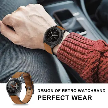 Pravega Usnja Trak Za samsung Galaxy watch 3 46mm zapestnica Prestavi S3 meje zapestnica Huawei watch 2 gte band 22 mm watch band