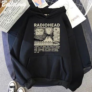 Radiohead Moški Klasični Hoodie Dolg Rokav Anime Pomlad/Jesen Zima Ženske Vrhovi Oblačila Modna Unisex Majica Krpo za Fante 0