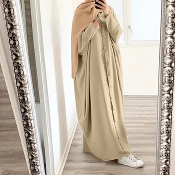 Ramadana Ženske Modni Abaya Obleko Enega Kosa Molitev Abaya Hidžab Obleke Tam Kaftan Haljo Dolgo Khimar Skromno Islamske Dubaj Oblačila Eid 0