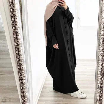 Ramadana Ženske Modni Abaya Obleko Enega Kosa Molitev Abaya Hidžab Obleke Tam Kaftan Haljo Dolgo Khimar Skromno Islamske Dubaj Oblačila Eid 1