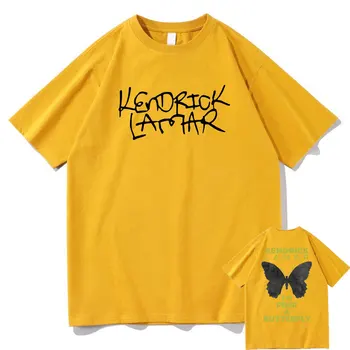Rapper Kendrick Lamar Zvodnik Metulj Alnum Dvojno Stranicami Logotip Tiskanja Tshirt Moški Ženske Hip Hop Tee Moški Vintage Slog T-shirt 3