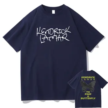 Rapper Kendrick Lamar Zvodnik Metulj Alnum Dvojno Stranicami Logotip Tiskanja Tshirt Moški Ženske Hip Hop Tee Moški Vintage Slog T-shirt 5