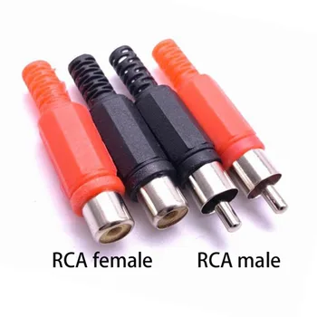 RCA Plastičnih Moški Ženski Priključek Priključek za Napajalnik, na primer s spajkanjem Avdio Video AV Plug Ročaj Svečke Dual Channel Varjenje Orodje DIY