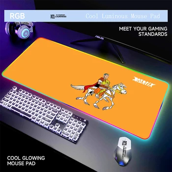 RGB Računalniška Miška Ploščica Gaming Mat Asterix Pc Gamer Desk Anime Preproge Mousepad Mausepad Velike Ozadja Mause Alfombrilla Xxl Ковер 1