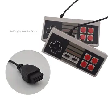 Ročaj Krmilnik za Igre Klasične Žične 4 Gumbi, 2 Gumbi Za 9 Pin NES Gaming Pripomočki Univerzalni Daljinski upravljalnik 0
