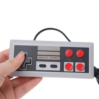 Ročaj Krmilnik za Igre Klasične Žične 4 Gumbi, 2 Gumbi Za 9 Pin NES Gaming Pripomočki Univerzalni Daljinski upravljalnik 1