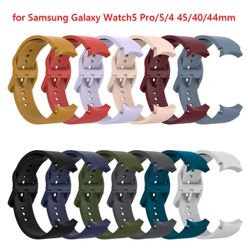 Silikonski Watch Band Barve Zaponko Nepremočljiva Watch Pasu Trak Udobno Mehko Watch Zapestje Traku za Samsung Galaxy Watch4 40/44 mm