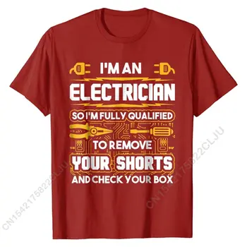 Smešno Elektrikar Darila - jaz sem Električar T-Shirt Majica Lepe Poletne Bombaž Vrhovi Mladih Moških Tees Crazy 4