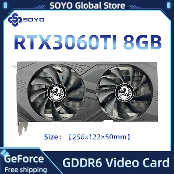 SOYO Grafične Kartice RTX 3060Ti 8GB X-IGRE GDDR6 256bit NVIDIA GPU DP*3 PCI Express 4.0 x16 rtx3060ti grafična kartica 8gb