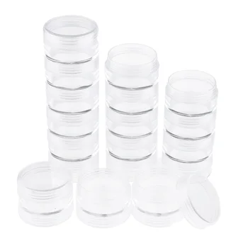 Stackable Jar Prazne Posode - 18 Pack - za Senčilo za oči, Nohtov Umetnosti Pribor, Losjon, DIY Obrti Biseri in Tabletke