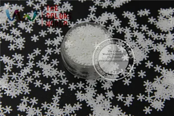 TCM1200 Topila Odporne Bele barve, Bleščice, Snežinka obliko 6 mm bleščice za Nail Art in DIY dobave 2