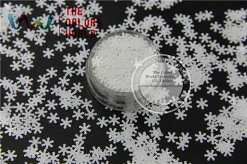 TCM1200 Topila Odporne Bele barve, Bleščice, Snežinka obliko 6 mm bleščice za Nail Art in DIY dobave 4