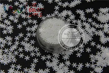 TCM1200 Topila Odporne Bele barve, Bleščice, Snežinka obliko 6 mm bleščice za Nail Art in DIY dobave 5
