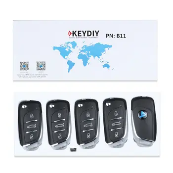 univerzalni 3 gumb za daljinsko tipko keydiy B11 za KD300 in KD900 za proizvodnjo vsakem modelu, odd. za peugeot slog 0
