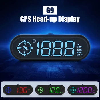Univerzalni G9 merilnik Hitrosti LED HUD Alarm prekoračitev hitrosti Mini Z GPS Kompas Heads Up Display 4