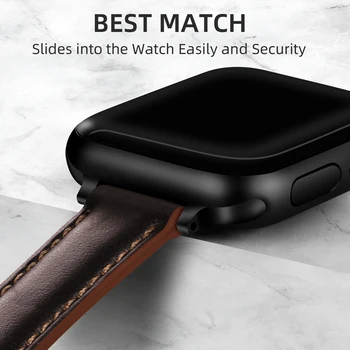 Usnjena Zapestnica za Apple Watch Band 45mm 44 42mm 40 mm Watchband Manšeta 41mm 38 mm Povezavo Zanke Traku za IWatch 7 6 SE 5 4 3 2