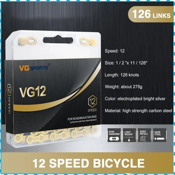 VG Šport MTB 12 Hitrost Verige Zlata 12s 12speed Verige X1 X12 1x12 Sistem Priključek Vključen 126L Povezave Za Kolesa, Bike Del