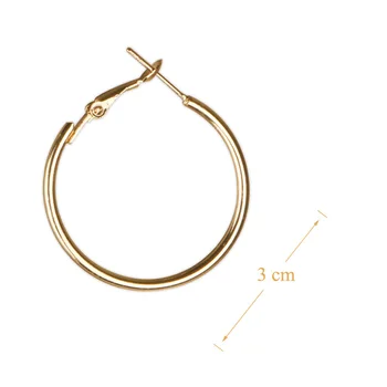 Zlata, Srebrna barva majhne okrogle Hoop Uhan za Ženske Pribor Zlitine Trendy trgovina modni Nakit dnevno Earings 5