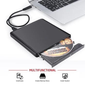 Zunanji Disk USB 3.0 Optični Pogon Gorilnika Predvajalnik CD DVD RW Sklep 0
