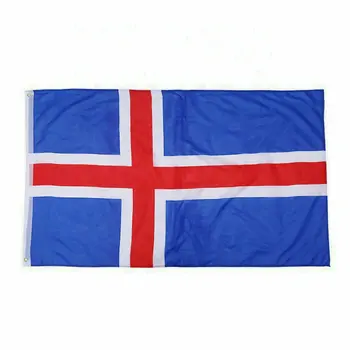 zwjflagshow brezplačna Dostava Islandija Zastave Zastave 90x150cm Visoko Kakovosti poliester dvojno straneh tiskanih Rdeči Križ Je Isl Islandija Zastavo 0