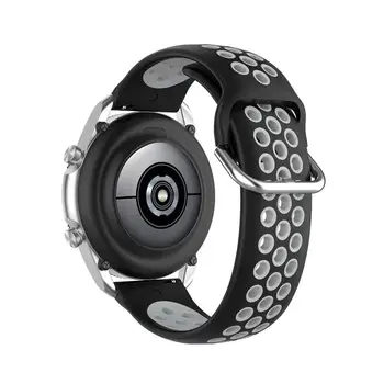 Šport silikonski trak Združljiv s Samsung watch 46mm /Aktivna 2/Huawei watch GT2/Amazfit bip za 22 mm 20 mm Dihanje trak 1